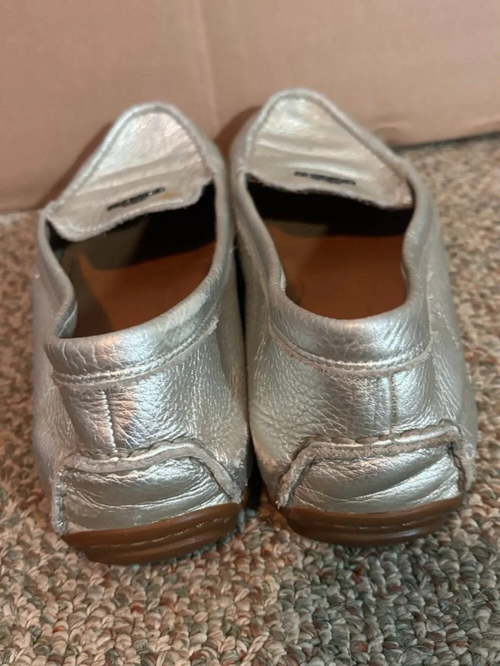 Coach Metallic Silver Women's Loafers